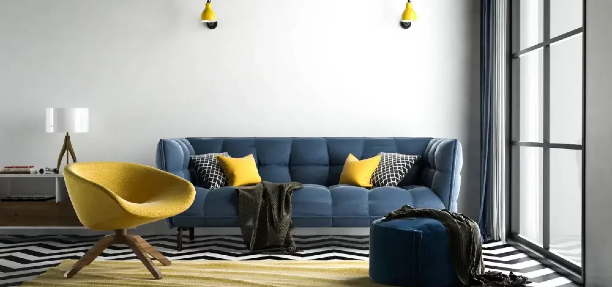 Dark Blue Sofa 4
